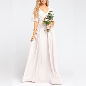 Show Me Your MuMu Emily Empire Maxi Dress in Show Me the Ring Crisp Size XL